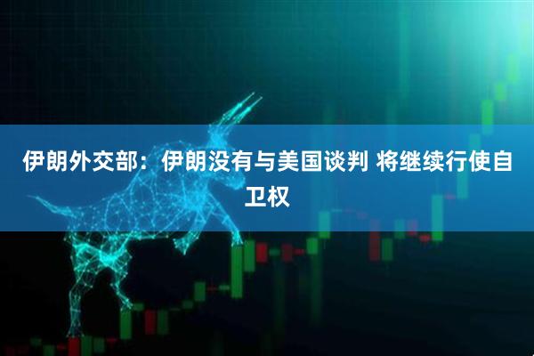 伊朗外交部：伊朗没有与美国谈判 将继续行使自卫权